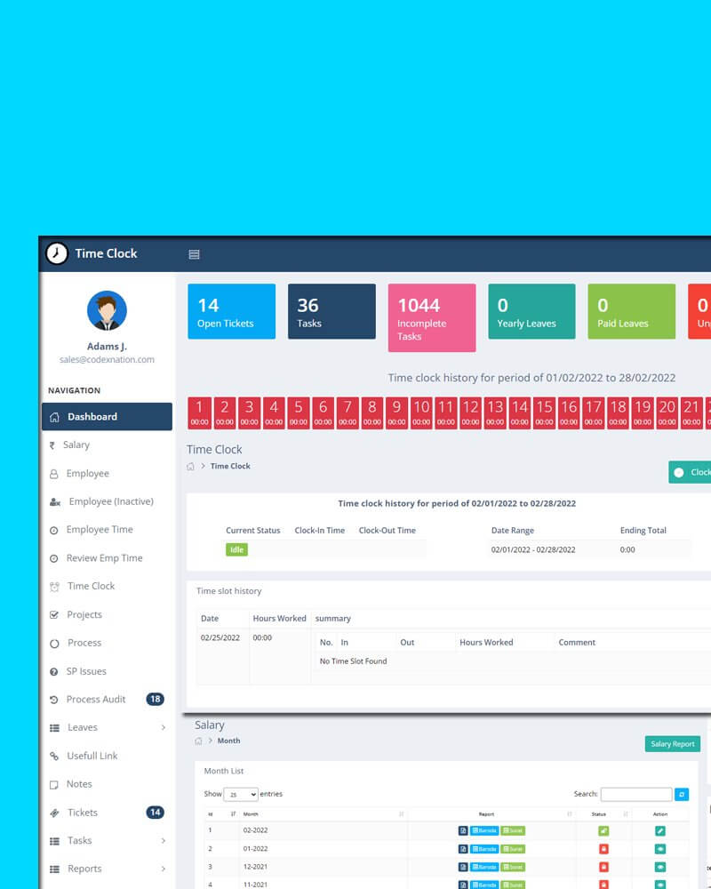 Timeclock - Customer Relation Manager